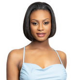 Janet Collection Remy illusion Human Hair Blend Half Wig - GADI